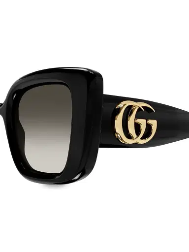 Gucci Women's GG Bag 50MM Butterfly Sunglasses - Black | Thumbnail 3