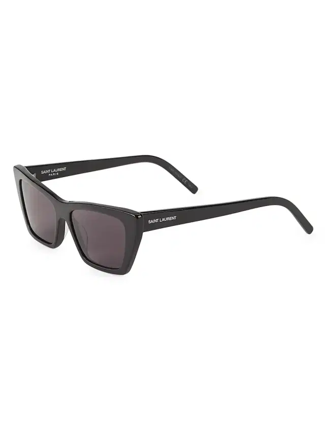 Saint Laurent Women's Mica 53MM Cat-Eye Sunglasses - Black