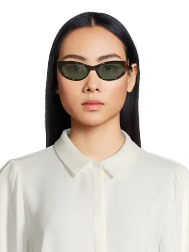 Saint Laurent Women's Monogram Hinge Acetate 54MM Cat-Eye Sunglasses - Havana | Thumbnail 2