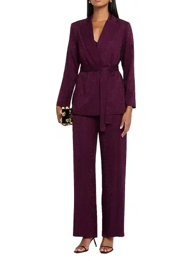 Ungaro Women's Willow Hotfix Stretch-Silk Self-Tie Jacket | Thumbnail 2 Ungaro Women's Willow Hotfix Stretch-Silk Self-Tie Jacket | Thumbnail 2