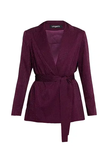 Ungaro Women's Willow Hotfix Stretch-Silk Self-Tie Jacket | Thumbnail 1 Ungaro Women's Willow Hotfix Stretch-Silk Self-Tie Jacket | Thumbnail 1