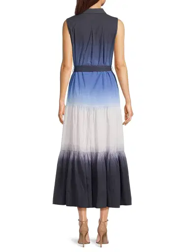 Kobi Halperin Women's Arabella Dip-Dye Cotton Midi-Dress - Blue Multi | Thumbnail 5
