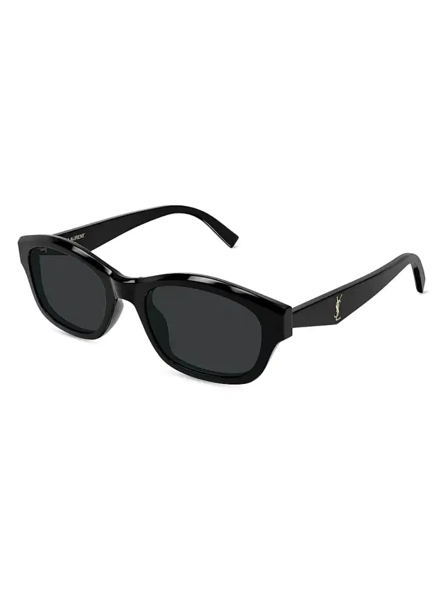 Saint Laurent Women's 57MM Rectangular Sunglasses - Black