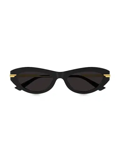 Bottega Veneta Women's Combi 53MM Oval Sunglasses - Gold Black | Thumbnail 3