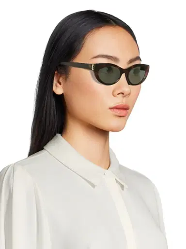 Saint Laurent Women's Monogram Hinge Acetate 54MM Cat-Eye Sunglasses - | Thumbnail 3
