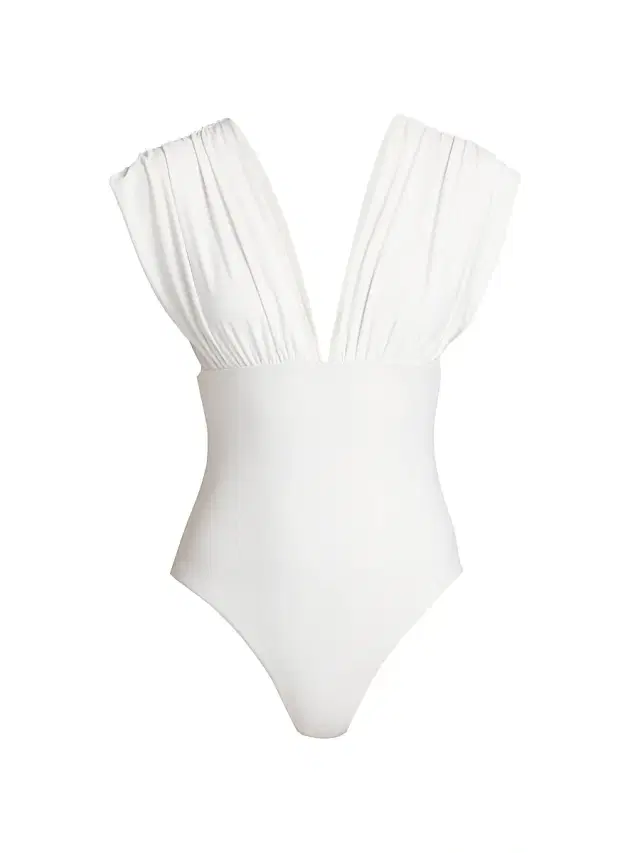 Kobi Halperin Women's Joy Ruched One-Piece Swimsuit - White