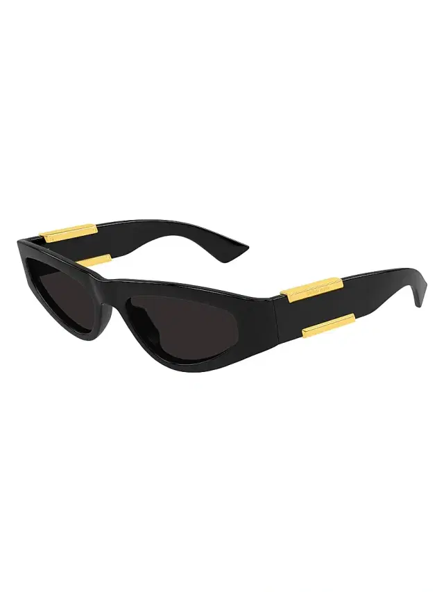 Bottega Veneta Women's Dash Ribbon 53MM Cat-Eye Sunglasses - Black