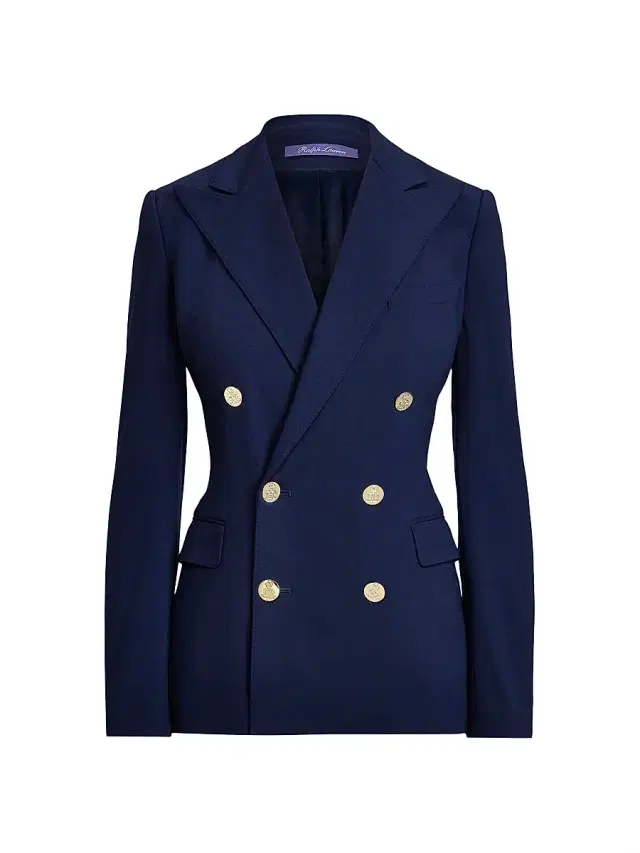 Ralph Lauren Collection Women's Iconic Style Camden Double-Breasted Blazer - Navy
