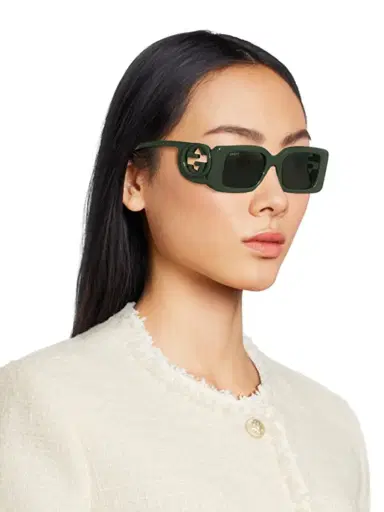 Gucci Women's Chaise Longue 54MM Rectangular Sunglasses - Grey | Thumbnail 3 Gucci Women's Chaise Longue 54MM Rectangular Sunglasses - Grey | Thumbnail 3