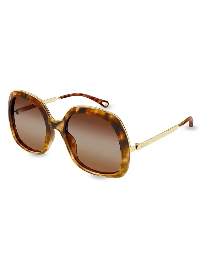 Chloé Women's Leia 56MM Rectangular Sunglasses - Havana Brown