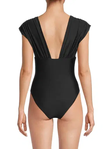 Kobi Halperin Women's Joy Ruched One-Piece Swimsuit - Black | Thumbnail 5