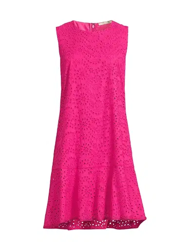 Kobi Halperin Women's Leora Cotton Eyelet Shift Dress - Fuchsia | Thumbnail 1