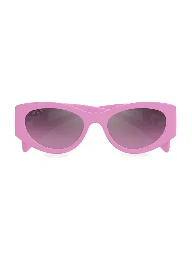 Gucci Women's Chaise Longue 54MM Cat-Eye Sunglasses - Pink Pink | Thumbnail 2 Gucci Women's Chaise Longue 54MM Cat-Eye Sunglasses - Pink Pink | Thumbnail 2