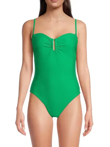 Kobi Halperin Women's Becca Strapless One-Piece Swimsuit - Emerald | Thumbnail 3