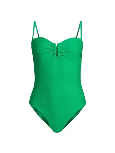 Kobi Halperin Women's Becca Strapless One-Piece Swimsuit - Emerald | Thumbnail 1