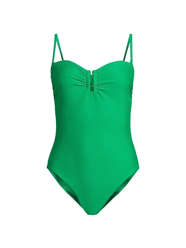 Kobi Halperin Women's Becca Strapless One-Piece Swimsuit - Emerald