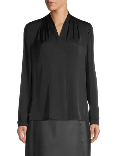 Kobi Halperin Women's Nellie Silk-Satin Blouse - Black - Size XXL | Thumbnail 3 Kobi Halperin Women's Nellie Silk-Satin Blouse - Black - Size XXL | Thumbnail 3