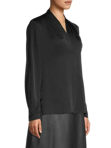 Kobi Halperin Women's Nellie Silk-Satin Blouse - Black - Size XXL | Thumbnail 4 Kobi Halperin Women's Nellie Silk-Satin Blouse - Black - Size XXL | Thumbnail 4