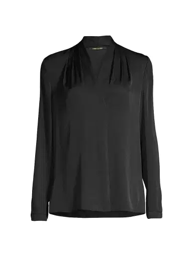 Kobi Halperin Women's Nellie Silk-Satin Blouse - Black - Size XXL | Thumbnail 1 Kobi Halperin Women's Nellie Silk-Satin Blouse - Black - Size XXL | Thumbnail 1