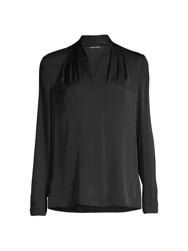 Women's Nellie Silk-Satin Blouse - Black