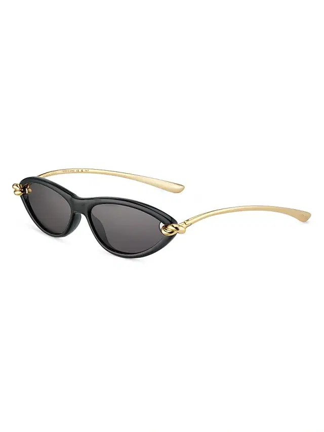 Bottega Veneta Women's New Knot 56MM Cat-Eye Sunglasses - Black