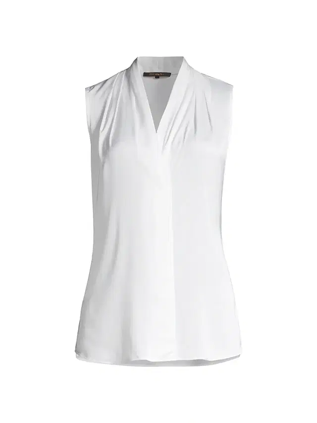 Kobi Halperin Women's Mila Sleeveless Silk-Blend Blouse - White
