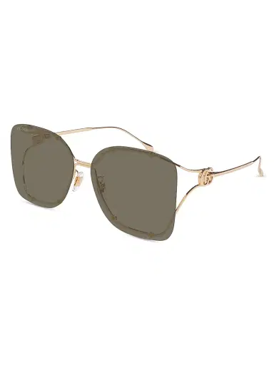 Gucci Women's Flat & Bend 60MM Squared Sunglasses | Thumbnail 1