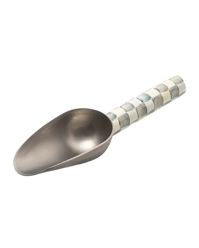 MacKenzie-Childs Sterling Check Enamel Scoop
