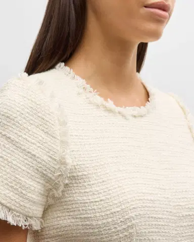 Cinq à Sept Nova Cotton Boucle Pleated Mini Dress | Thumbnail 5 Cinq à Sept Nova Cotton Boucle Pleated Mini Dress | Thumbnail 5