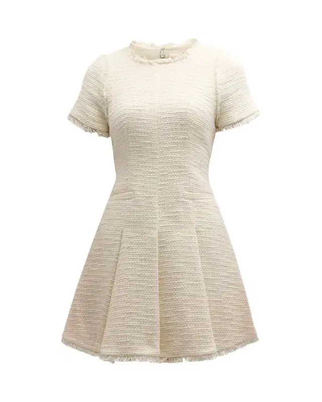 Cinq a Sept Nova Cotton Boucle Pleated Mini Dress