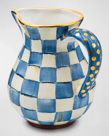 MacKenzie-Childs Royal Check Portly Pitcher | Thumbnail 2 MacKenzie-Childs Royal Check Portly Pitcher | Thumbnail 2