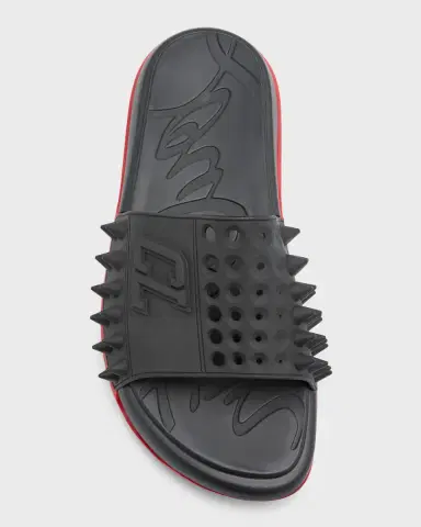 Christian Louboutin Men's Take It Easy Rubber Slide Sandals | Thumbnail 4 Christian Louboutin Men's Take It Easy Rubber Slide Sandals | Thumbnail 4