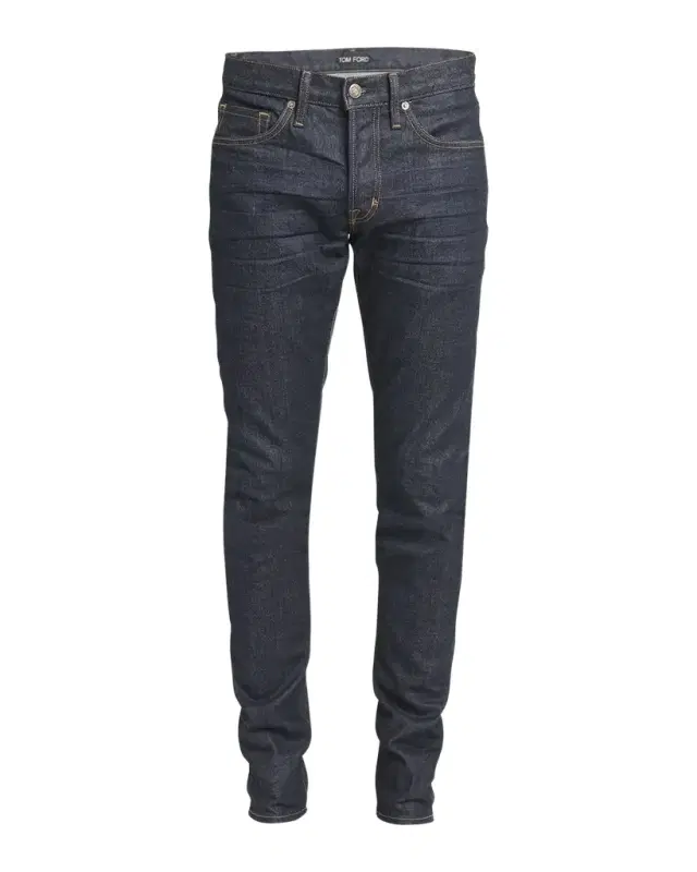 TOM FORD Men 's Dark Wash Stretch Slim Fit Jeans