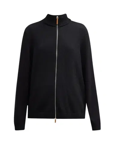 Lafayette 148 New York Cotton-Silk Tape Fitted Bomber Sweater | Thumbnail 1