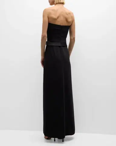 Emporio Armani Strapless Pleated Column Gown | Thumbnail 4 Emporio Armani Strapless Pleated Column Gown | Thumbnail 4