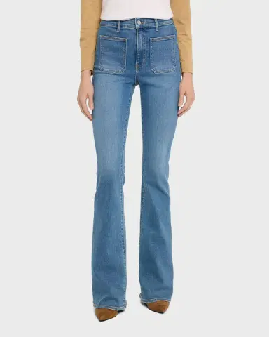 Veronica Beard Beverly Skinny Flare Patch Pocket Jeans | Thumbnail 2