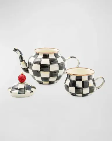 MacKenzie-Childs Courtly Check Enamel High Tea | Thumbnail 2