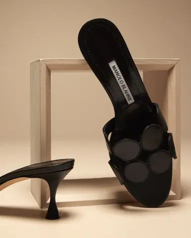 Manolo Blahnik Haribalmu Leather Slide Sandals | Thumbnail 4 Manolo Blahnik Haribalmu Leather Slide Sandals | Thumbnail 4