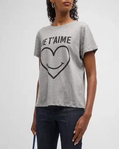 Cinq à Sept Smiling Heart Graphic T-Shirt | Thumbnail 4 Cinq à Sept Smiling Heart Graphic T-Shirt | Thumbnail 4