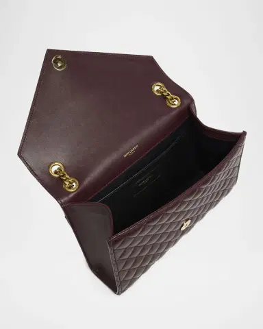 Saint Laurent Envelope Triquilt Medium YSL Shoulder Bag in Smooth Quilted Leather | Thumbnail 3 Saint Laurent Envelope Triquilt Medium YSL Shoulder Bag in Smooth Quilted Leather | Thumbnail 3