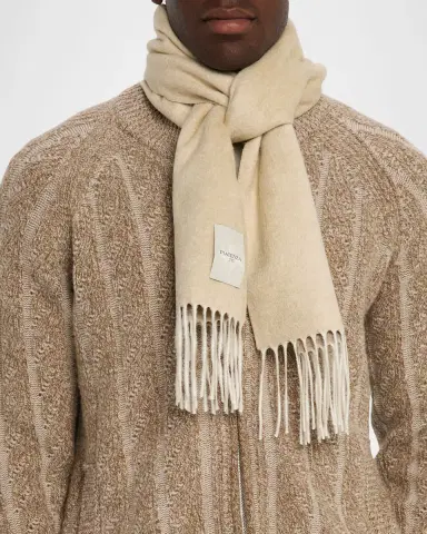 PIACENZA 1733 Men's Two-Tone Cashmere-Silk Scarf | Thumbnail 2 PIACENZA 1733 Men's Two-Tone Cashmere-Silk Scarf | Thumbnail 2