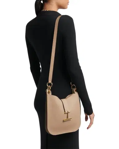 Tom Ford Tara Small Hobo Crossbody in Grained Leather | Thumbnail 1