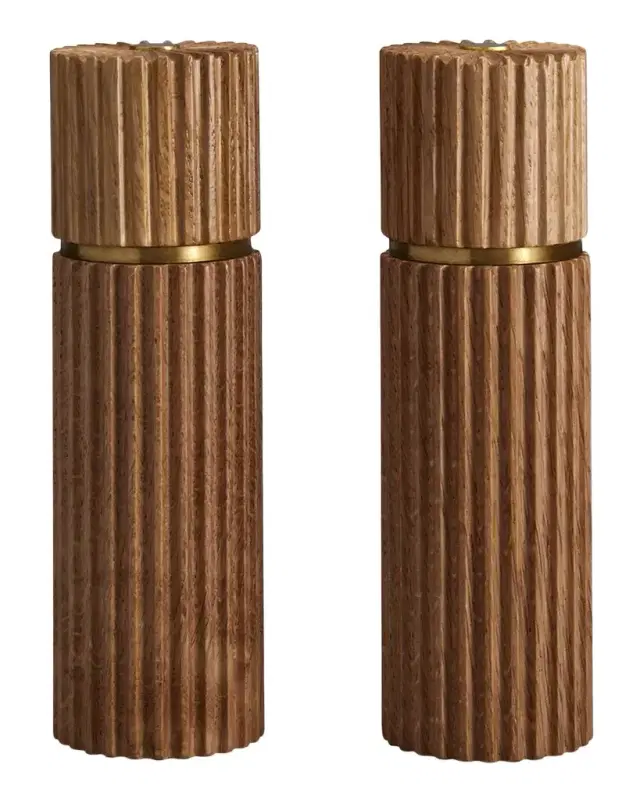L 'Objet Ionic Salt & Pepper Mills, Blonde Oak