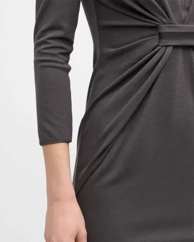 Giorgio Armani Tab-Front Gathered Jersey Sheath Dress | Thumbnail 5 Giorgio Armani Tab-Front Gathered Jersey Sheath Dress | Thumbnail 5
