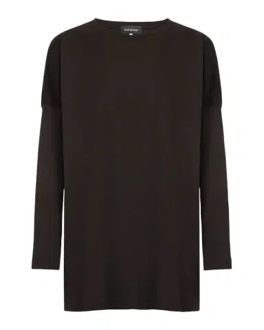 Eskandar Round Neck Long Sleeve Cotton T-Shirt | Thumbnail 1