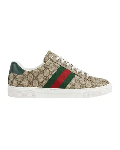 Gucci Men's Ace Low-Top Sneakers with Web | Thumbnail 1