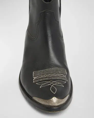 Golden Goose Young Leather Zip Cowboy Ankle Boots | Thumbnail 6