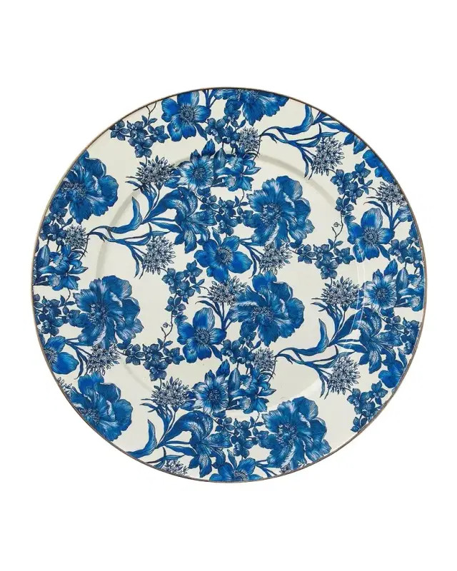 MacKenzie-Childs English Garden Enamel Serving Platter Royal