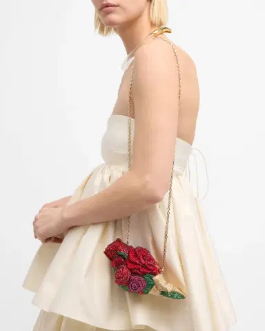 Judith Leiber Couture Corsage Roses Clutch Bag with Chain Strap | Thumbnail 2 Judith Leiber Couture Corsage Roses Clutch Bag with Chain Strap | Thumbnail 2