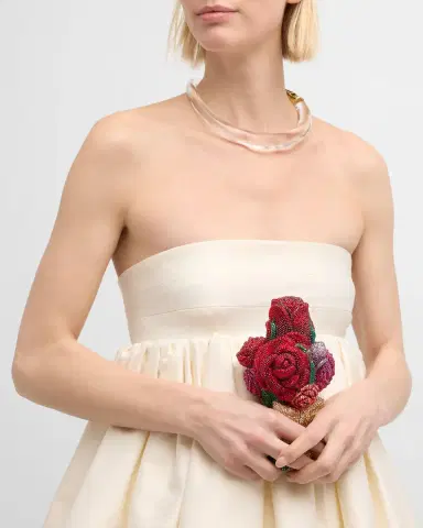 Judith Leiber Couture Corsage Roses Clutch Bag with Chain Strap | Thumbnail 3 Judith Leiber Couture Corsage Roses Clutch Bag with Chain Strap | Thumbnail 3